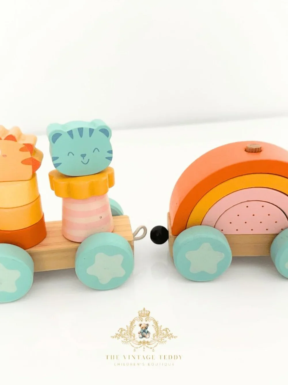 NWT Cute Wooden Animals Train Activity Play Set Children’s Early Learning Toys